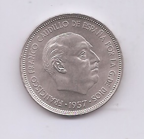 ESTADO ESPAÑOL (FRANCO) DEL AÑO 1957*67 DE 25 PESETAS